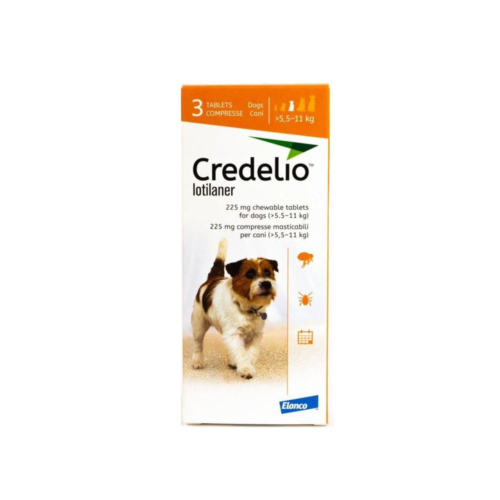 CREDELIO 5,5 - 11 KG TAB 225 MG X 3 TAB (NARANJA)