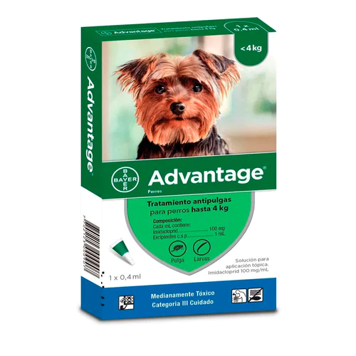 ADVANTAGE PERRO PIPETA 0,4 ML ( 0- 4 KG)