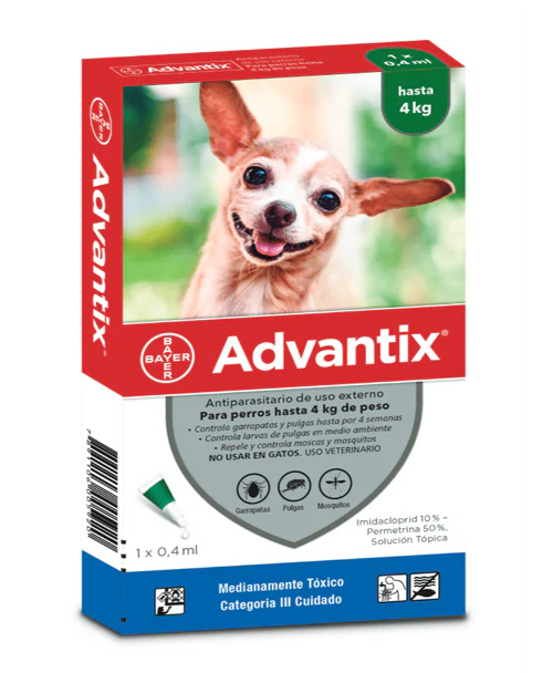 ADVANTIX PERRO PIPETA 0,4 ML ( 0- 4 KG)