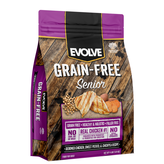 EVOLVE DOG GRAIN FREE SENIOR CHICKEN - POLLO 14 LB - 6.35 KG