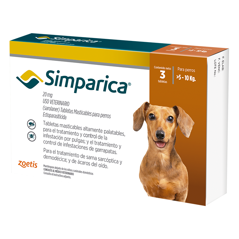 SIMPARICA 20 Mg CAJA 1 TABLETA