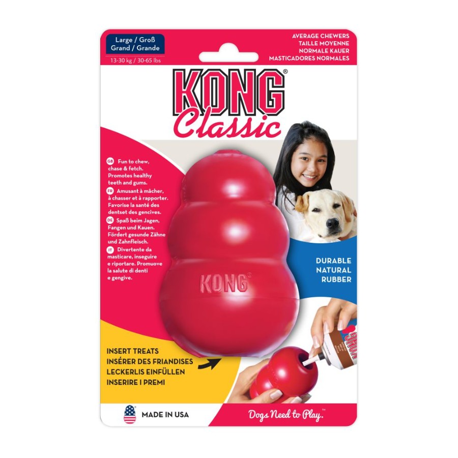KONG PERRO CAUCHO CLASSIC PORTAPASABOCAS LARGE