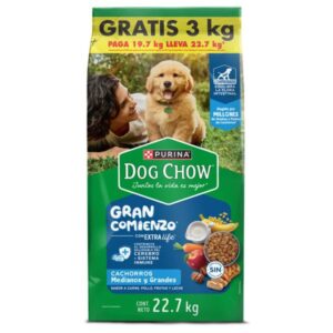 DOG CHOW GRAN COMIENZO CACHORROS MEDIANOS Y GRANDES PAGUE 19,7 LLEVE 22,7KG