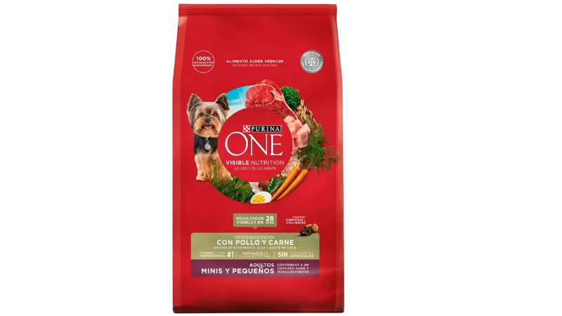 ONE Perros Adultos Minis y Pequeños Pollo y Carne 500GR